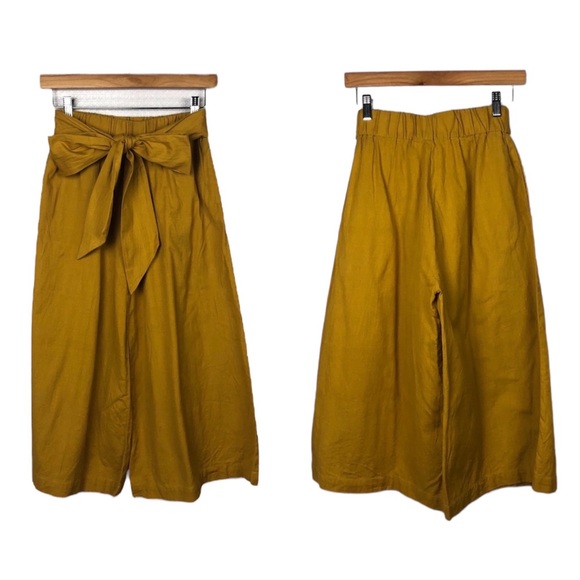 par en par Pants - Par En Par | The Tie-Waist Culotte in Mustard XS